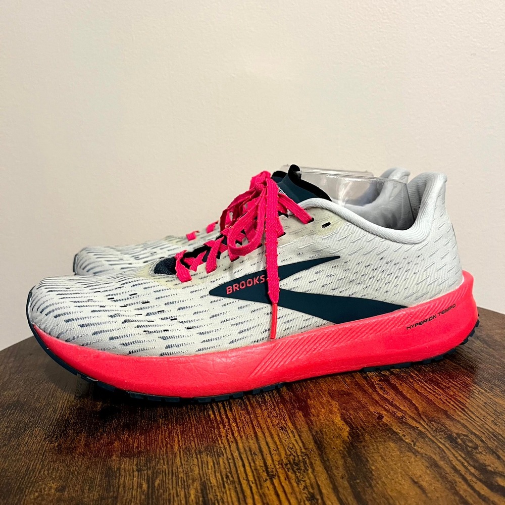 Brooks Running Shoes Hyperion Tempo Sneaker Gray Blue Pink Womens 10